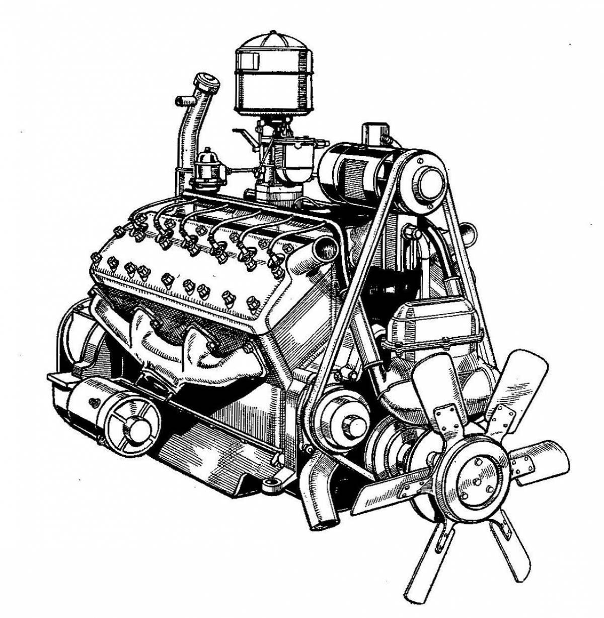 Coloring wonderful engine