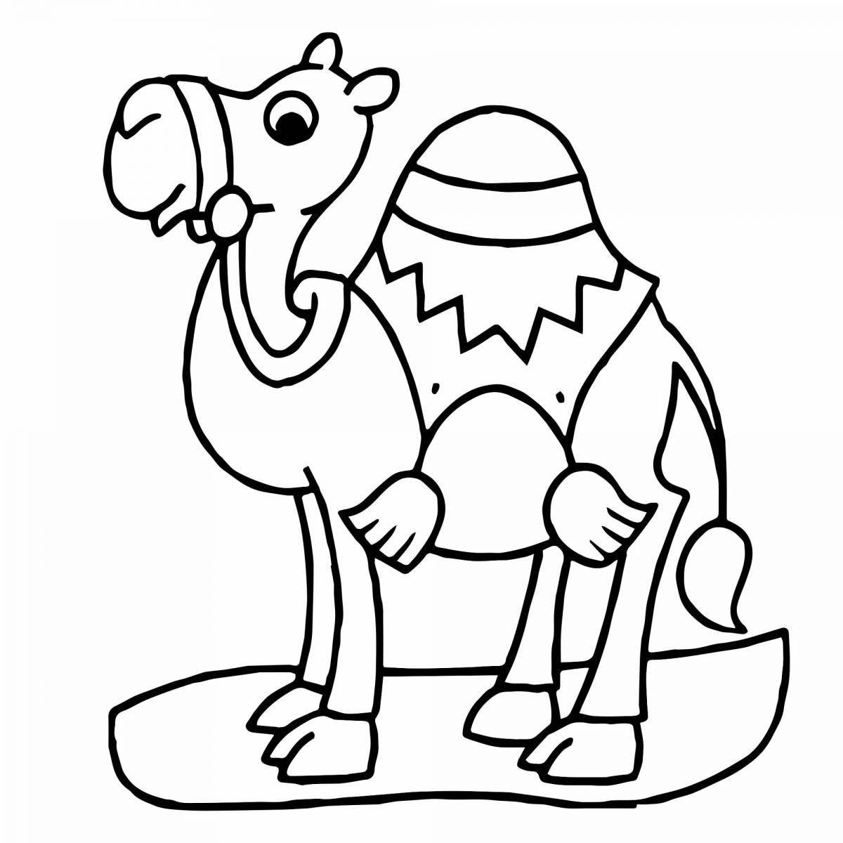 Coloring page dazzling camel