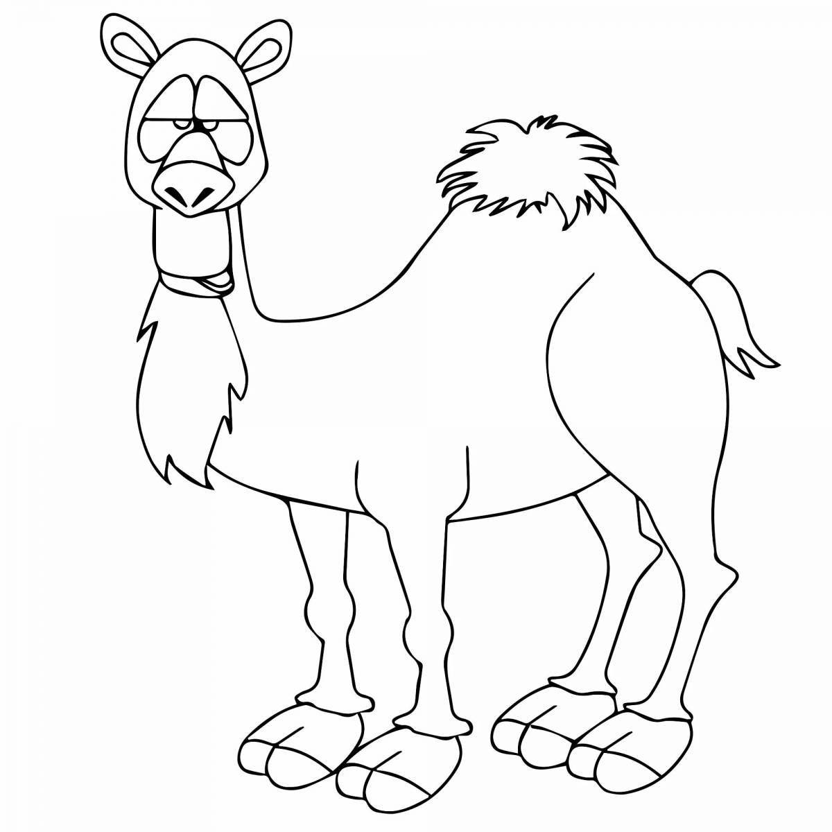 Palace camel coloring page