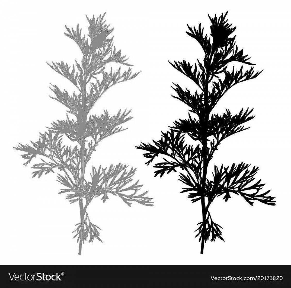 Coloring exotic wormwood