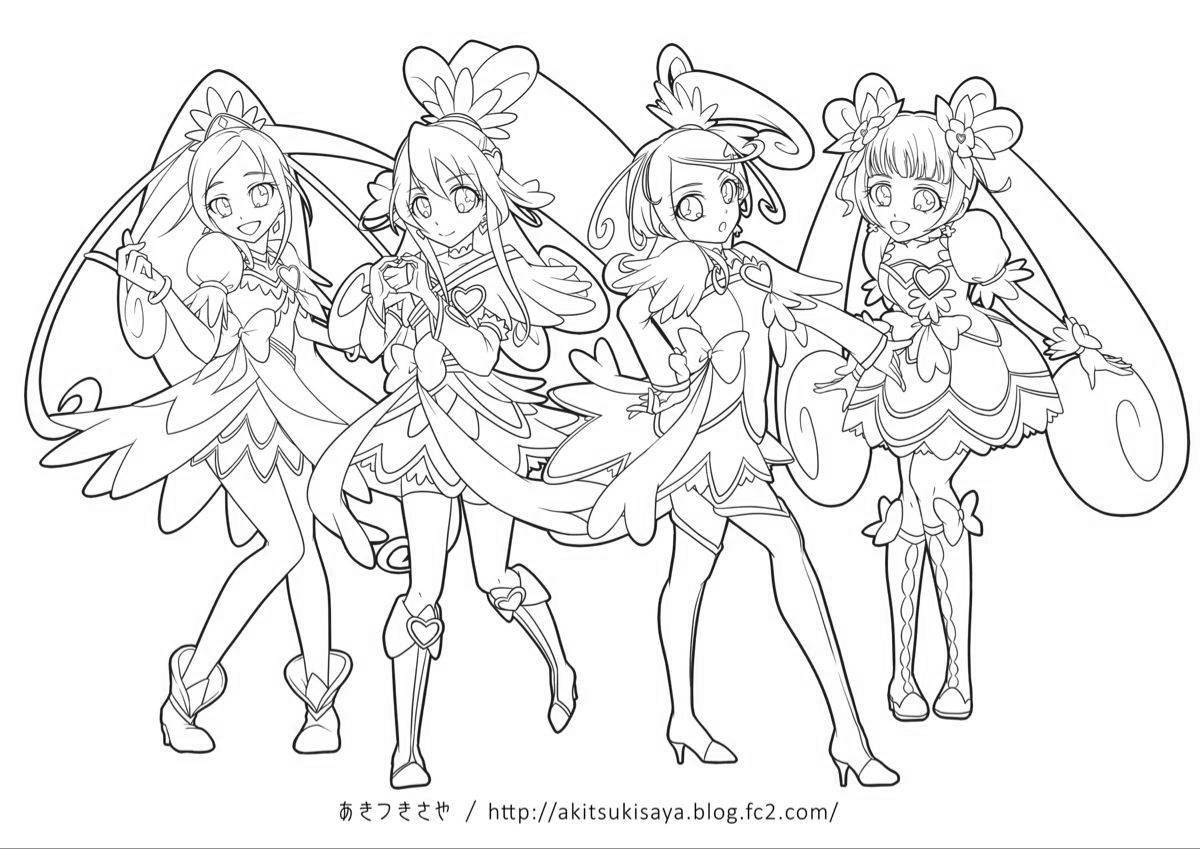 Charming coloring precure