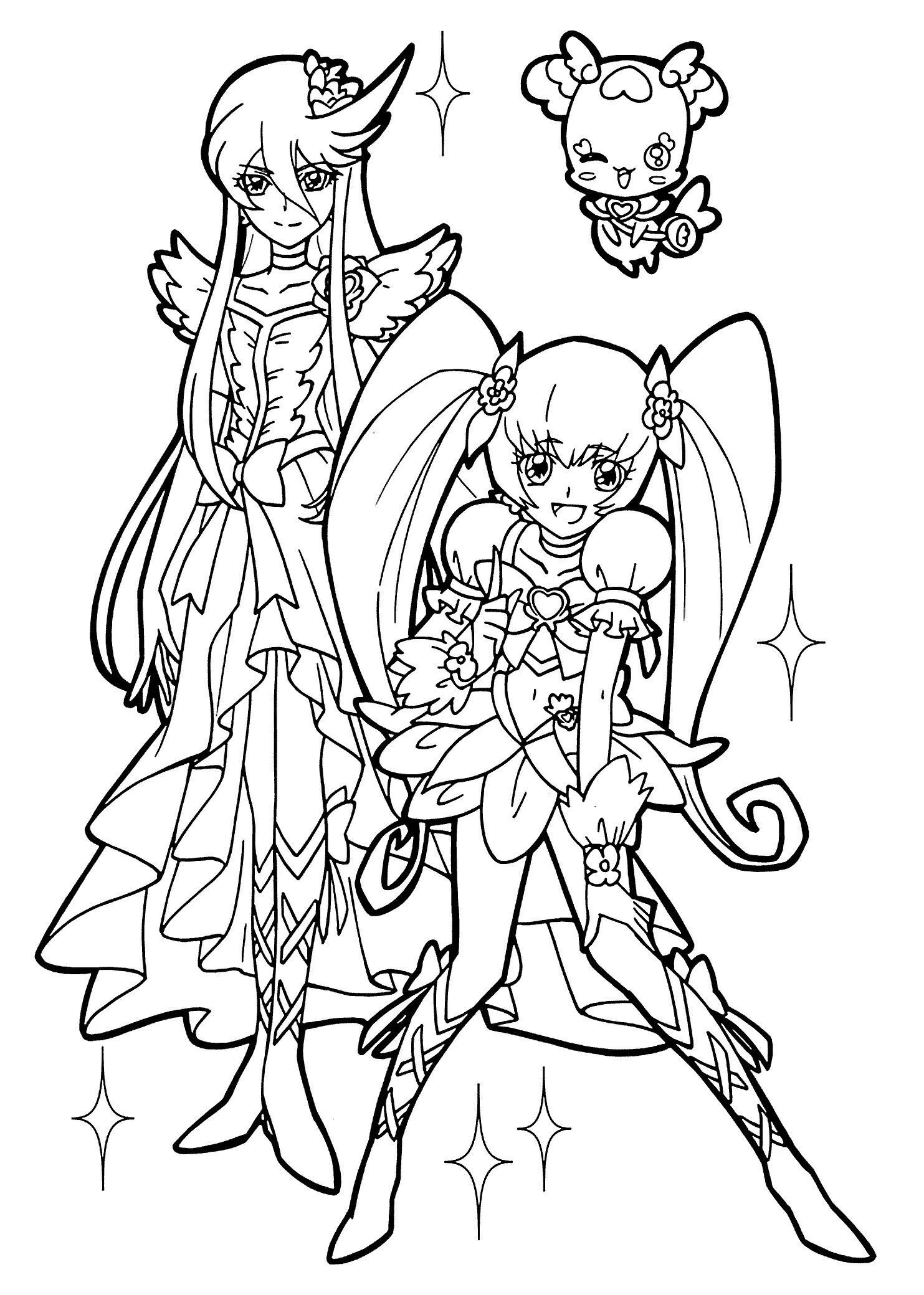 Precure glitter coloring