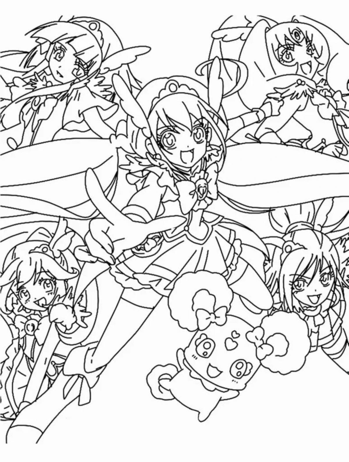 Coloring book sparkling precure