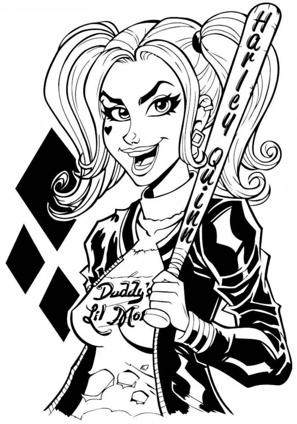 Awesome harley coloring page