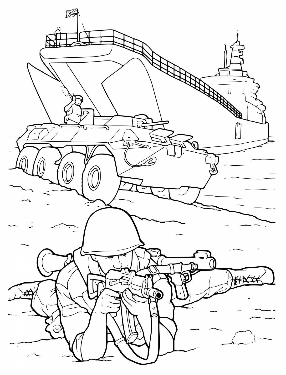 Resistant army coloring page