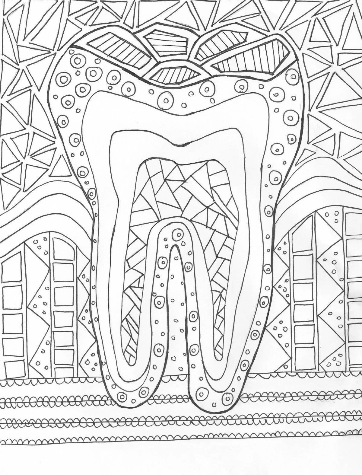 Complex dentistry coloring book