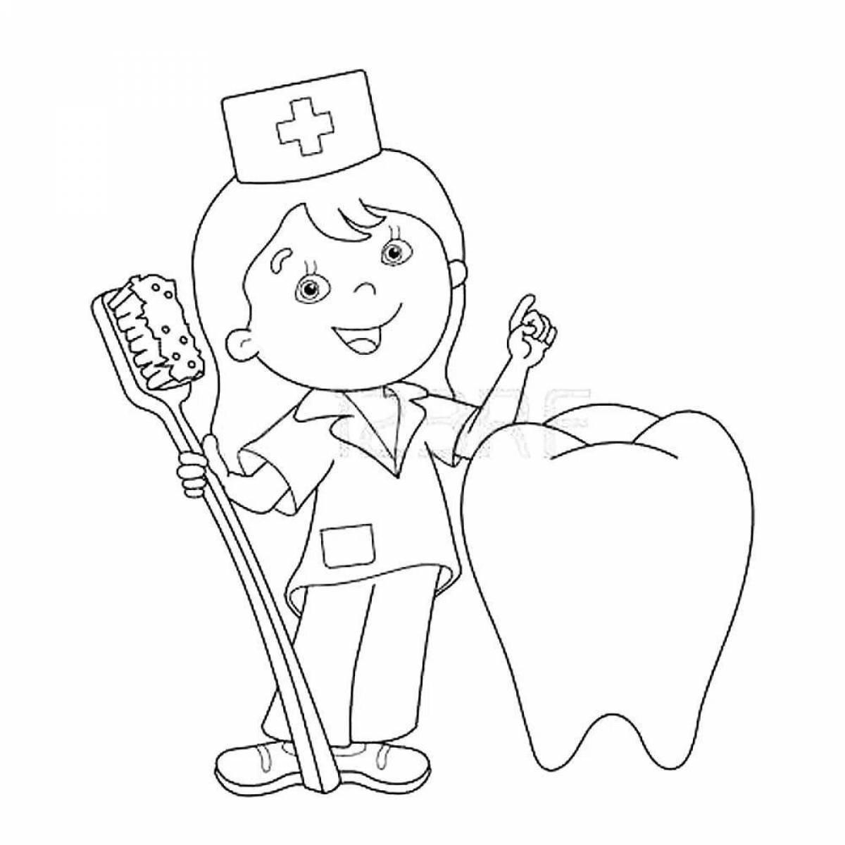 Charming dentistry coloring book