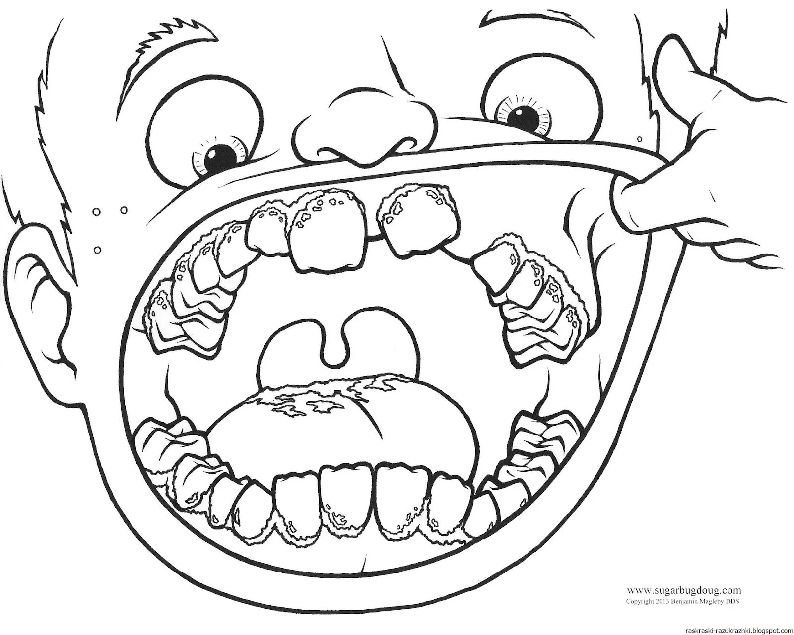 Color-vibrant dentistry coloring page
