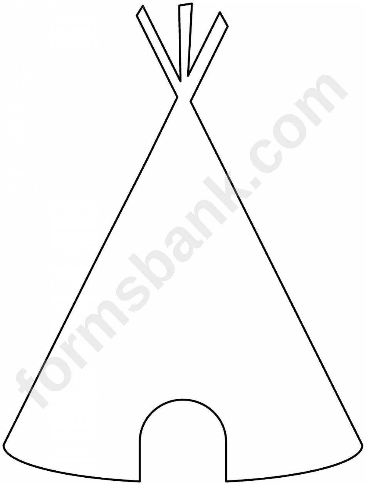 Sweet wigwam coloring page