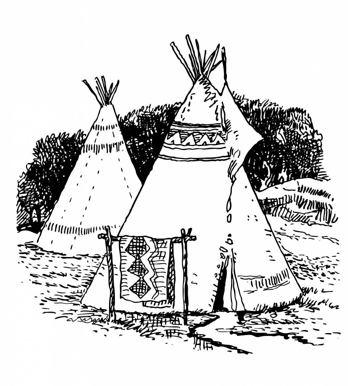 Coloring quirky wigwam