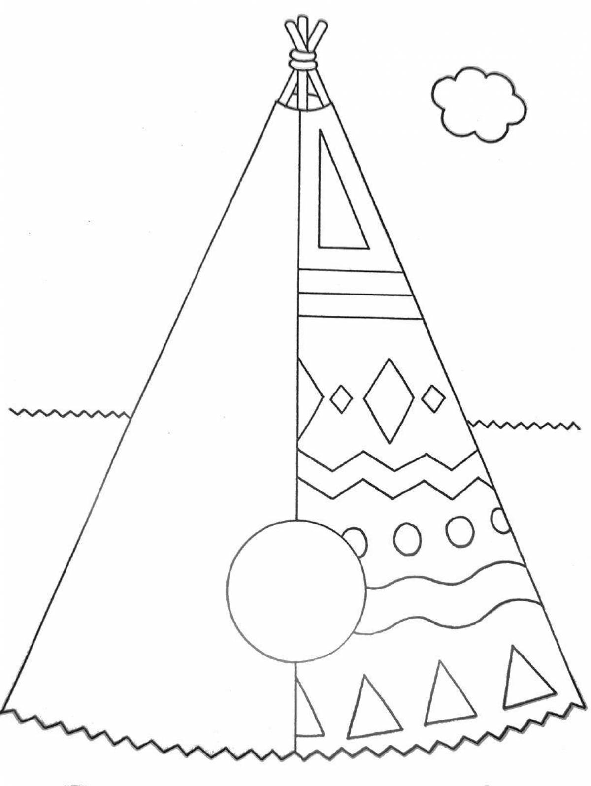 Luxury wigwam coloring book