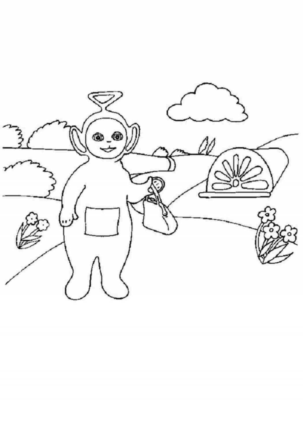 Gorgeous teletubbies coloring page