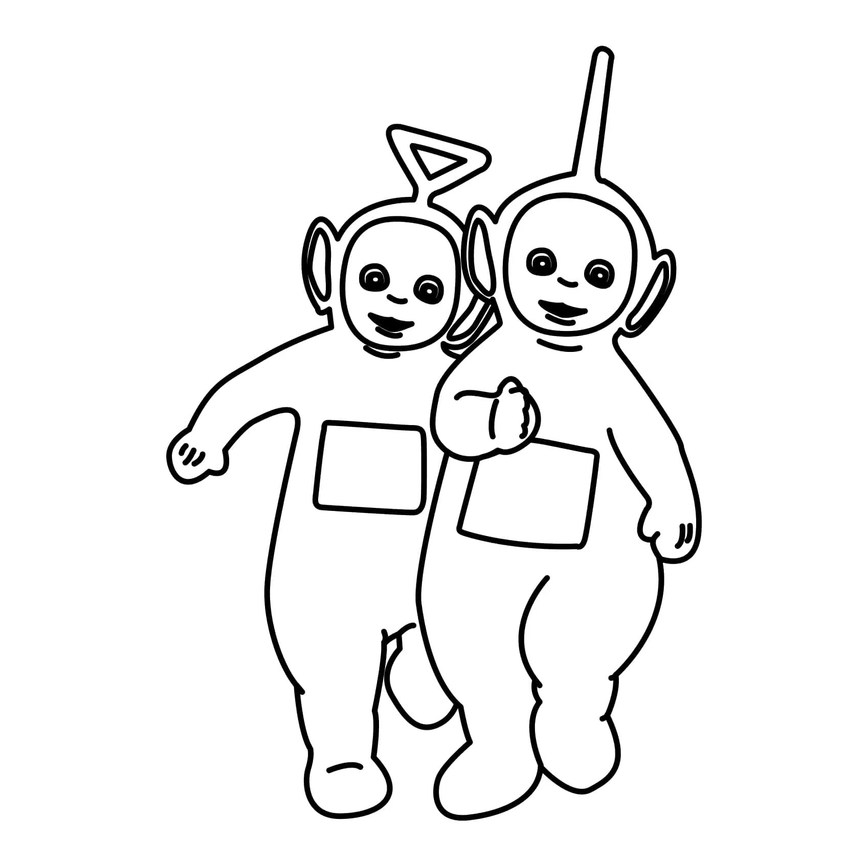 Colored teletubbies coloring book