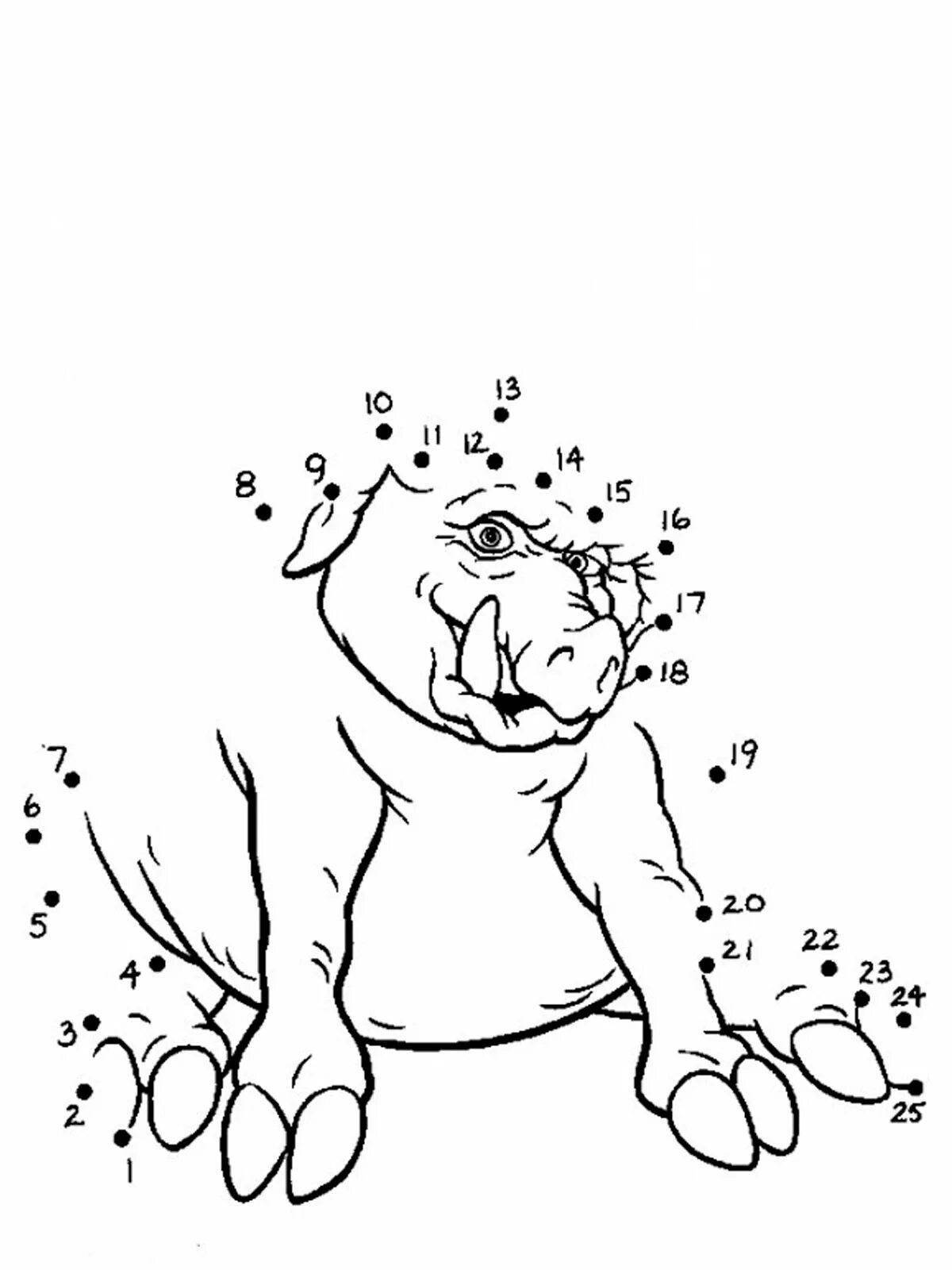 Playful dot com coloring page