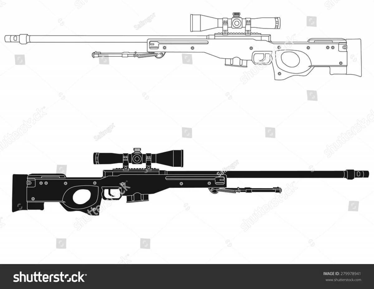 чертеж awp снайперской винтовки для дерева фото 22