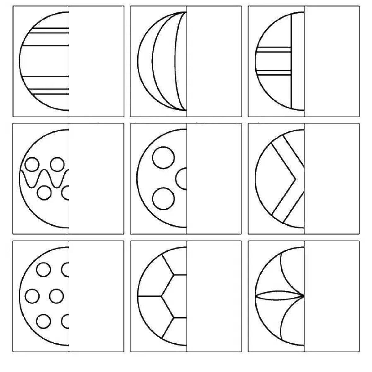 Дорисуй узор. Задания для детей дорисуй вторую половину. Дорисуй половинку. Дорисовать вторую половину рисунка. Дорисуй для дошкольников.
