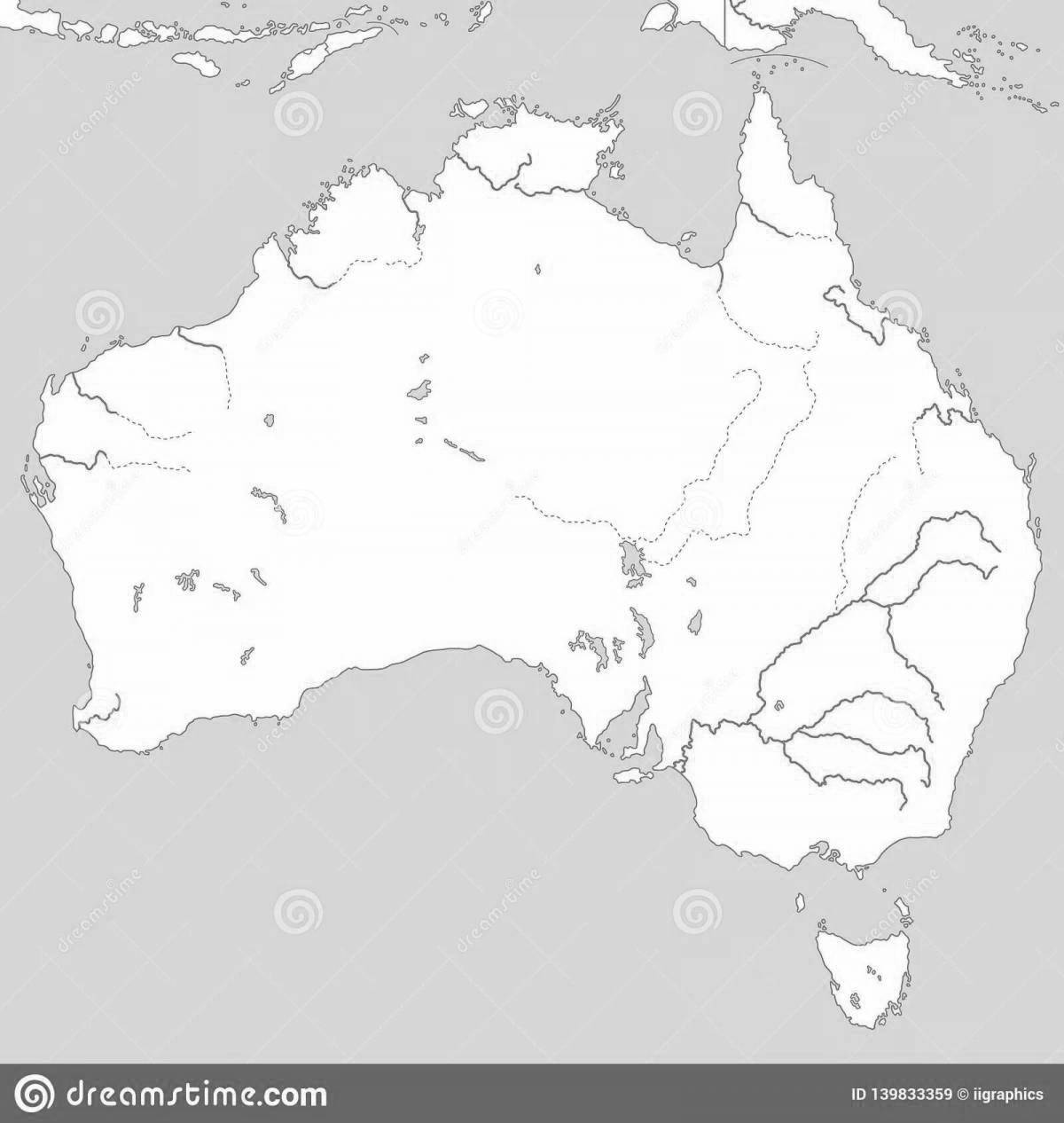 Карта австралии распечатать