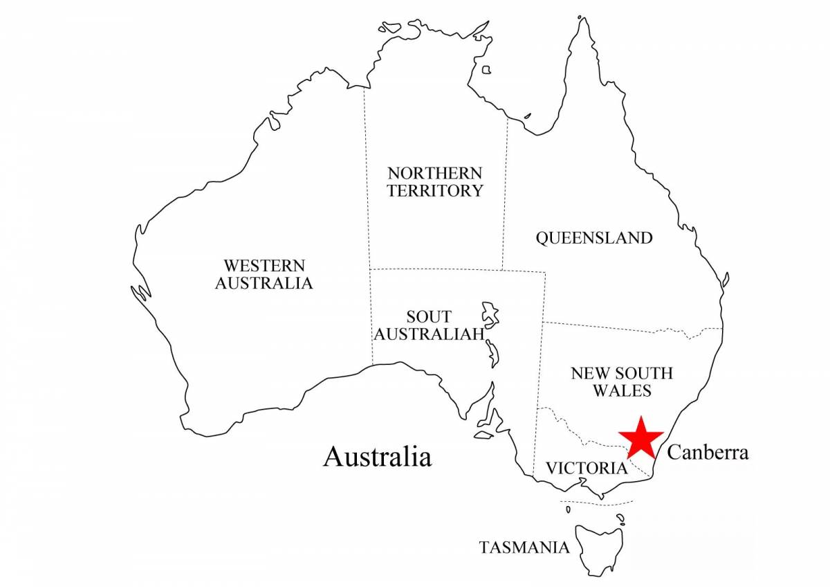 Очертание австралии картинка