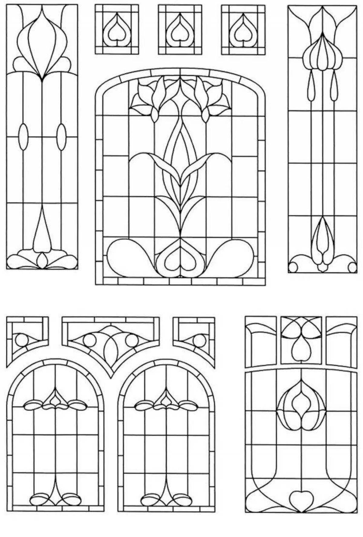 Простые рисунки на окна. Эскиз витража для окна. Эскиз витражного окна. Витраж симметричный. Готический орнамент витраж окна.