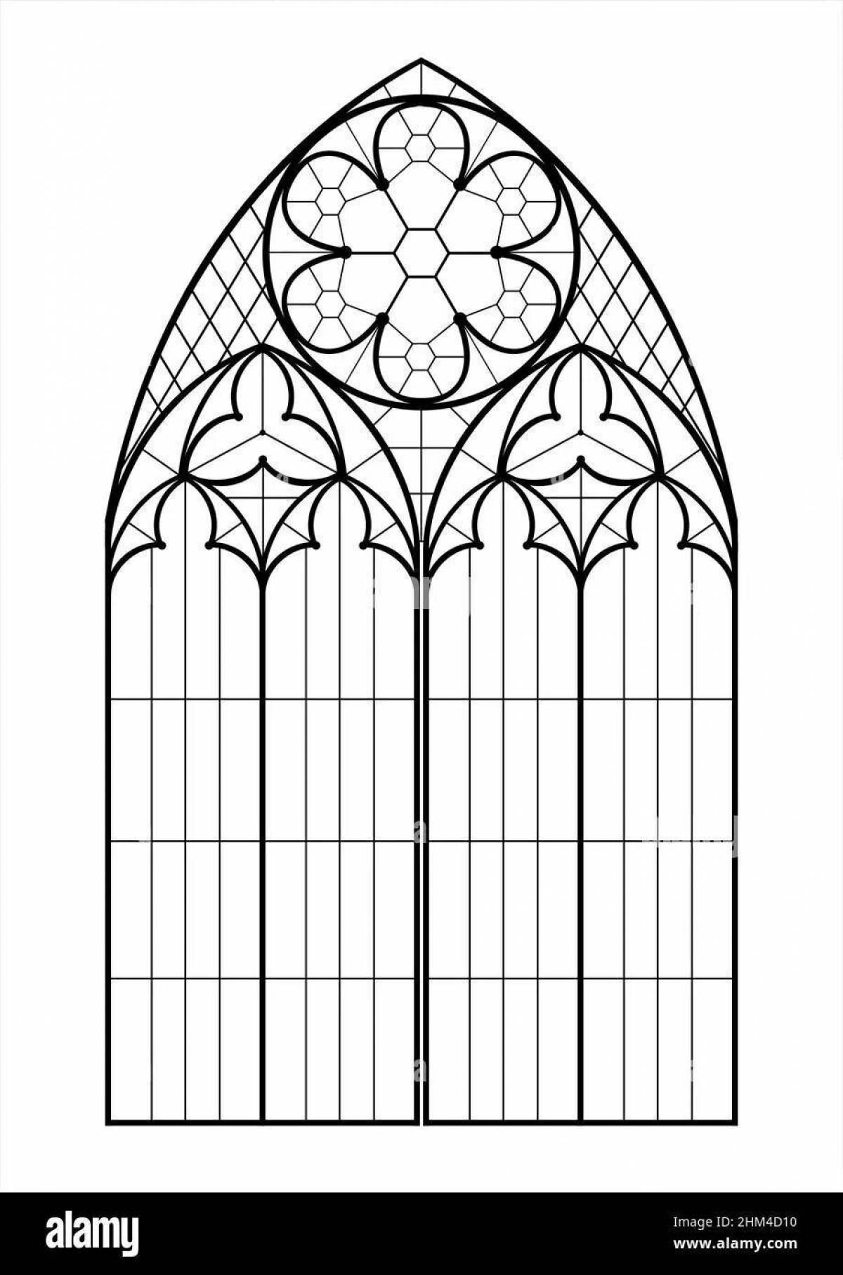 Стрельчатые арки Готика контур