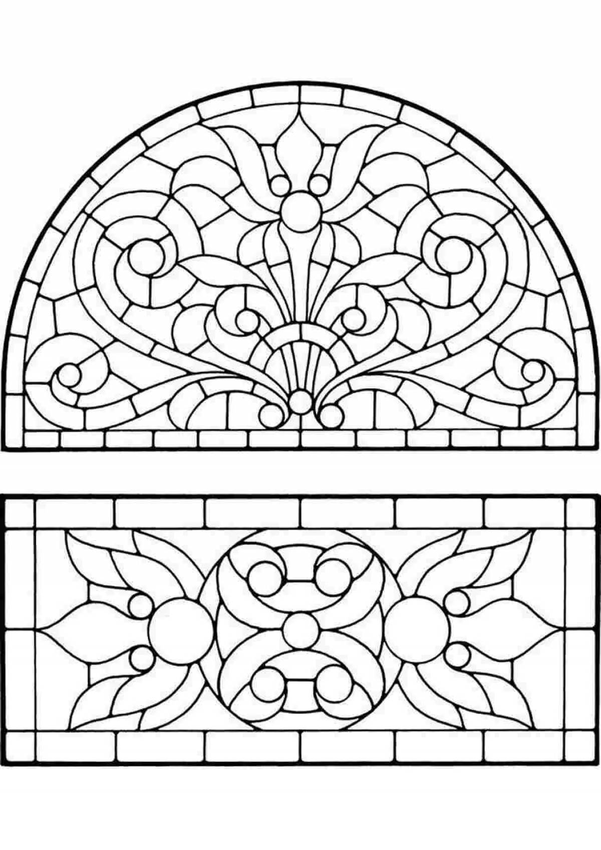 Мозаика раскрашенные. Узоры для витража. Витраж орнамент. Витраж раскраска. Эскиз витража.