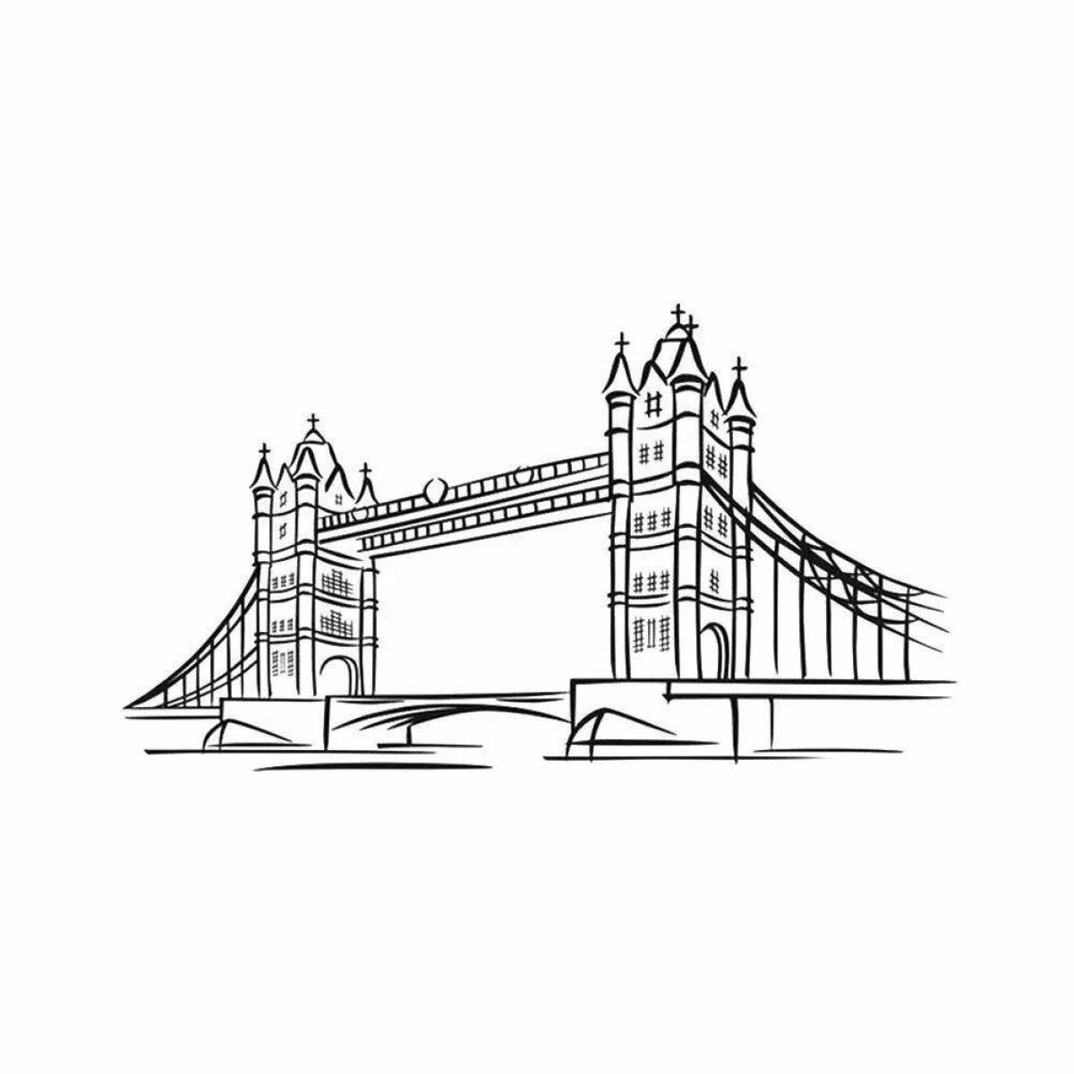 Тауэрский мост в Лондоне рисунок