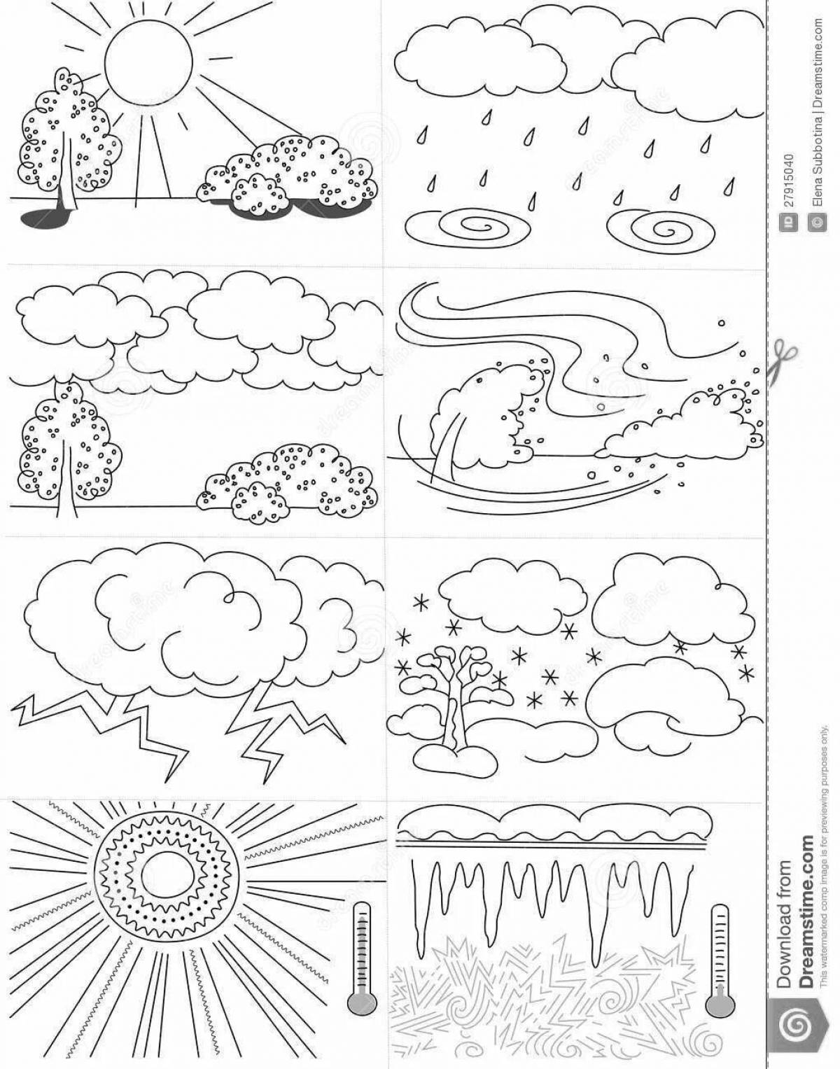 Погода рисунок раскраска