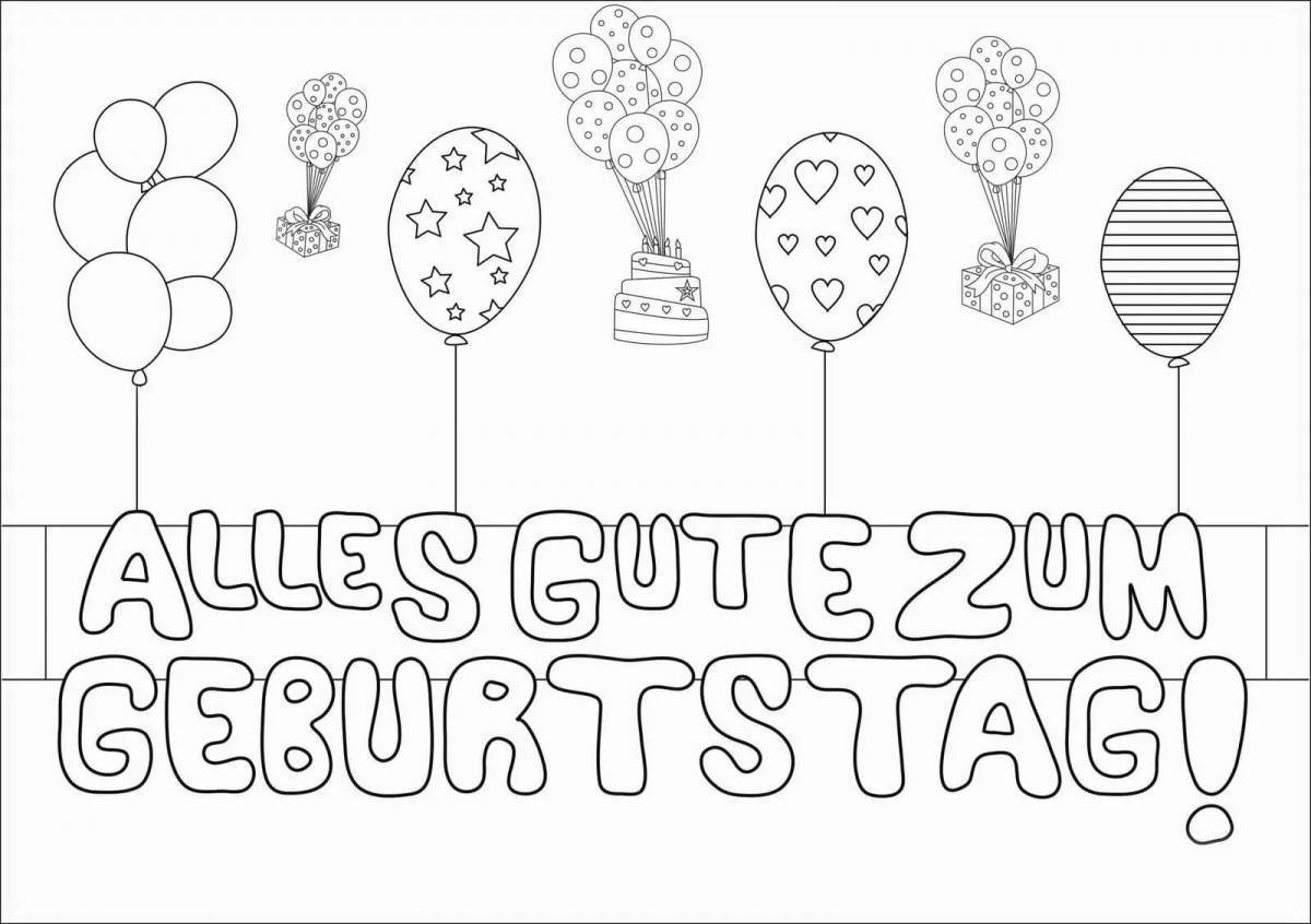 Animated german coloring book