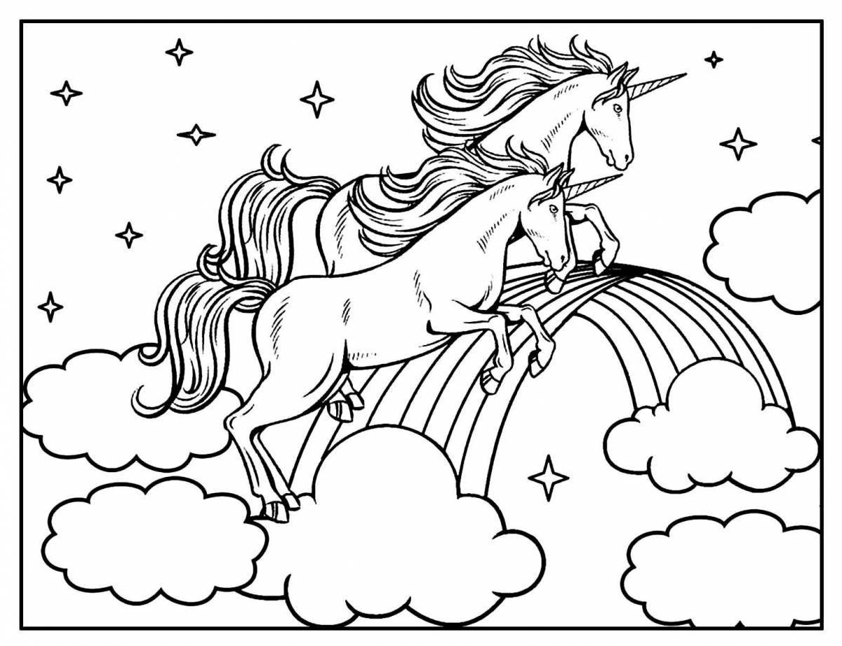 Sparkle coloring book include unicorns