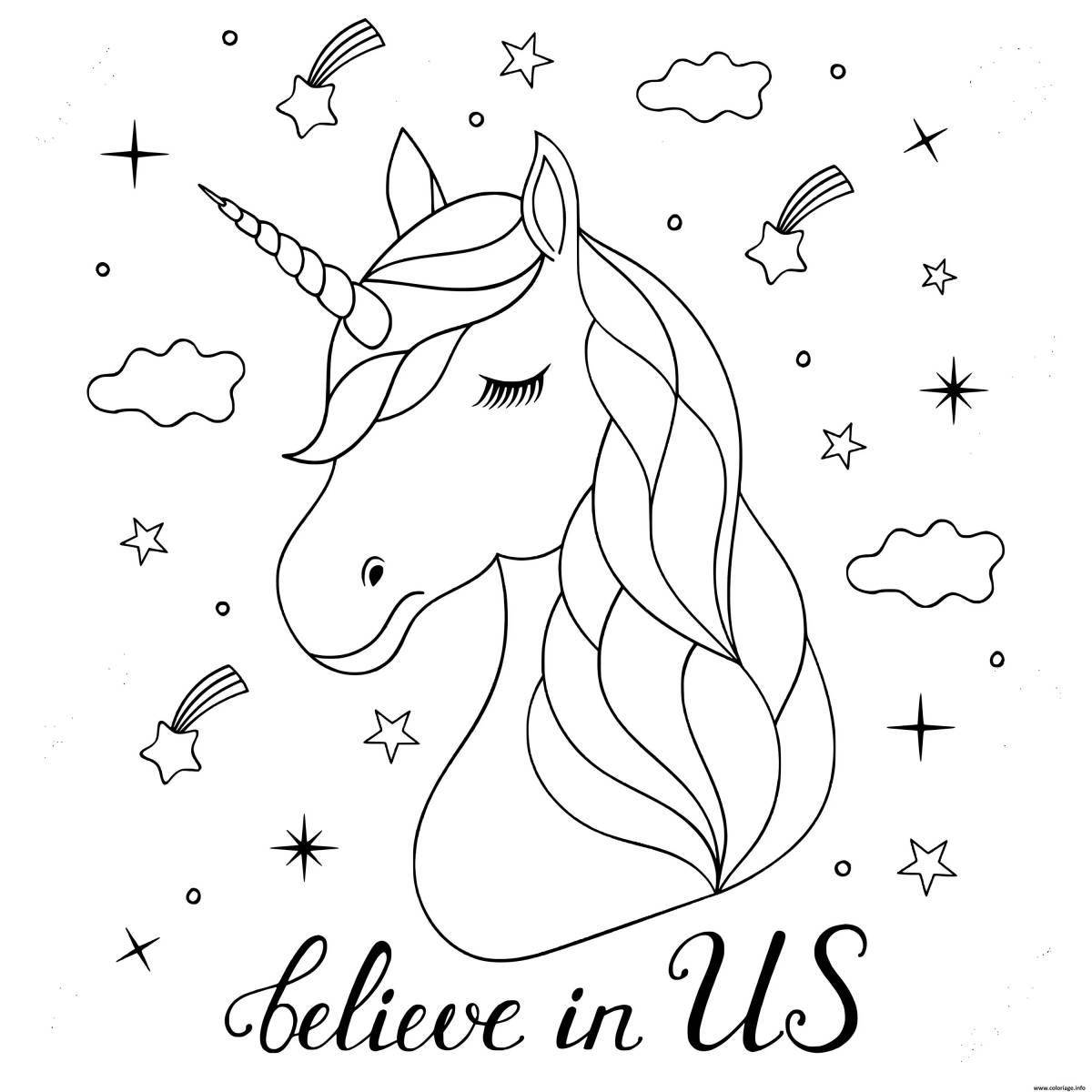 Intriguing coloring book include unicorns