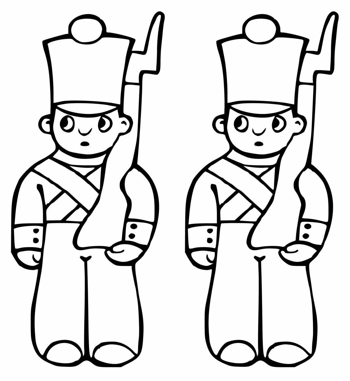 Majestic tin soldier coloring pages