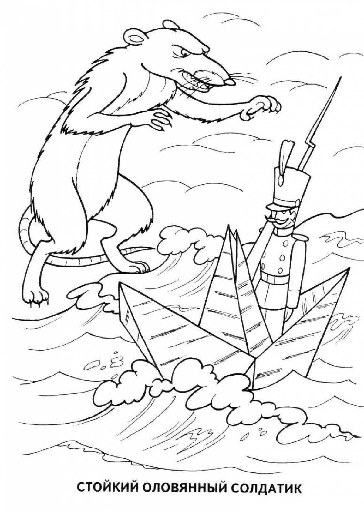 Tin soldiers grand coloring page