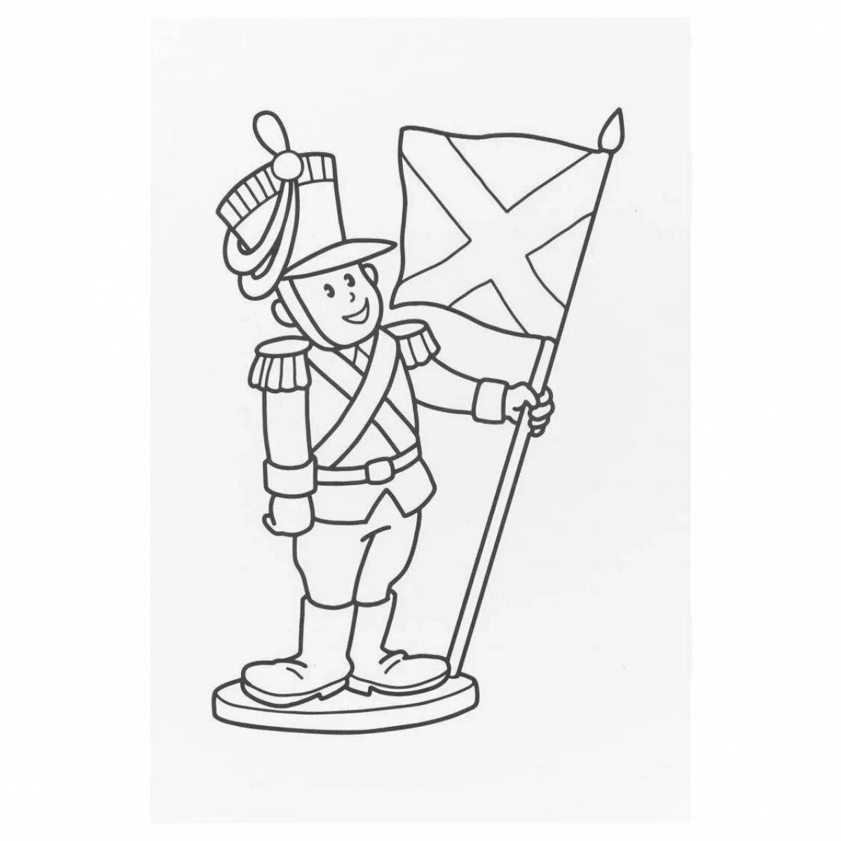 Radiant coloring page tin soldiers
