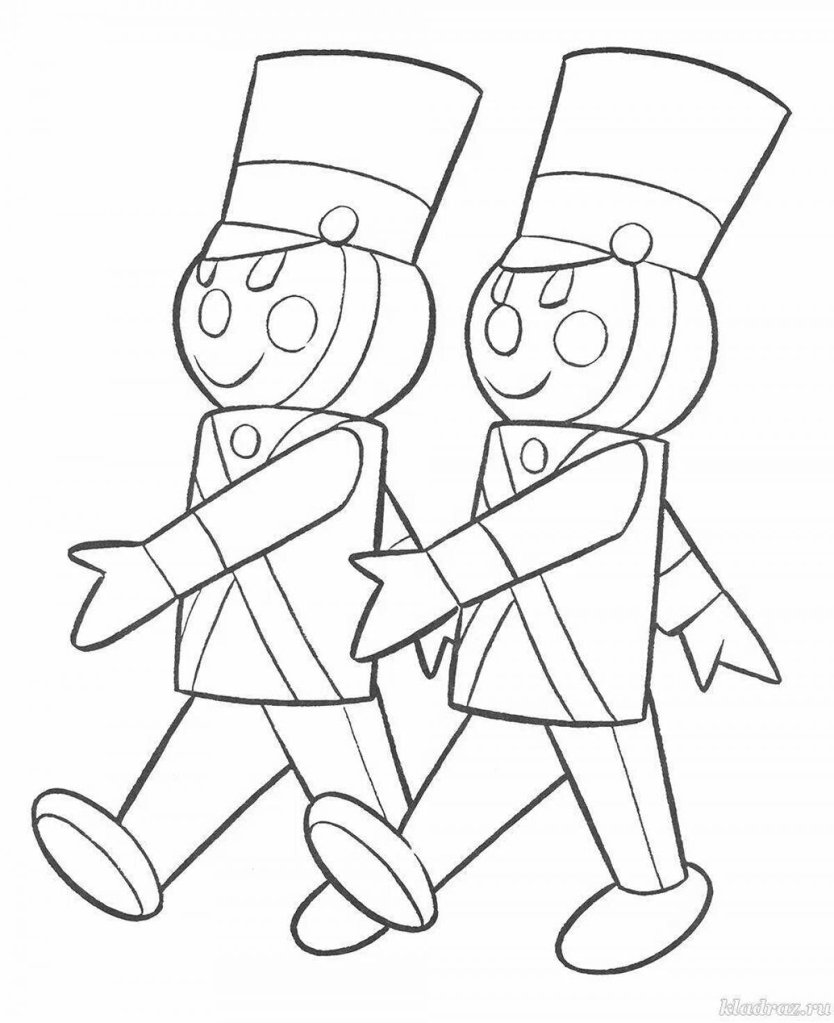 Elegant tin soldier coloring pages