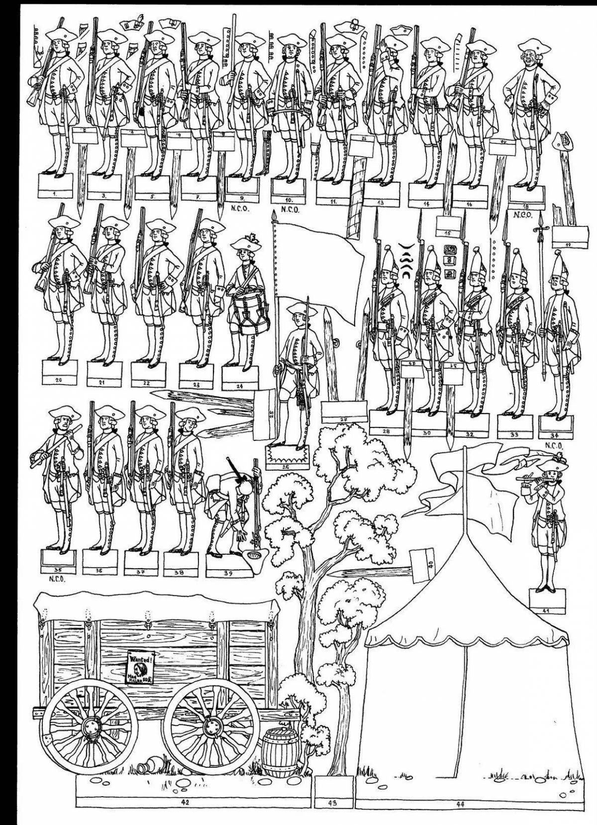 Impressive coloring pages of tin soldiers