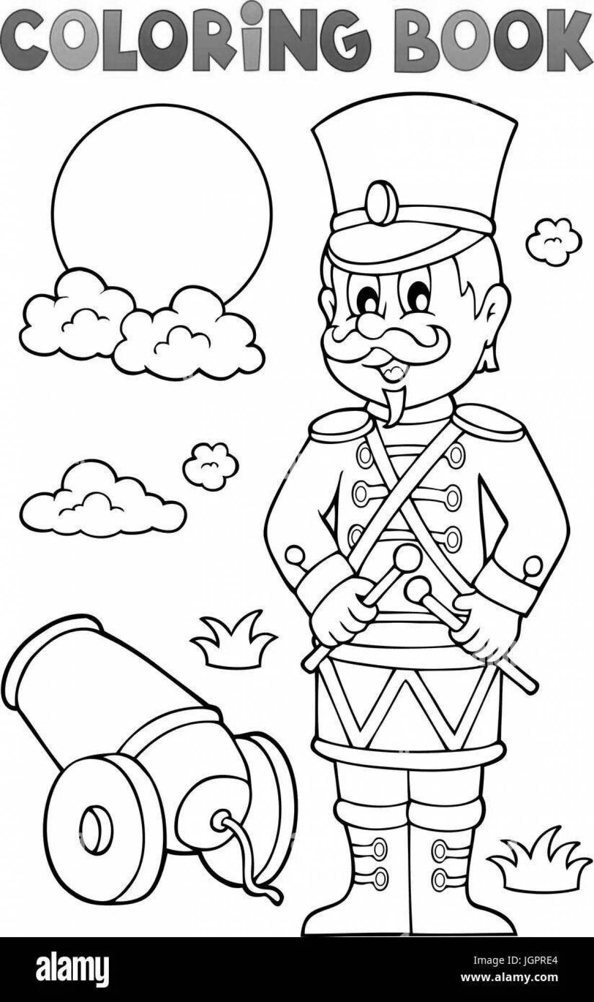 Amazing coloring pages of tin soldiers