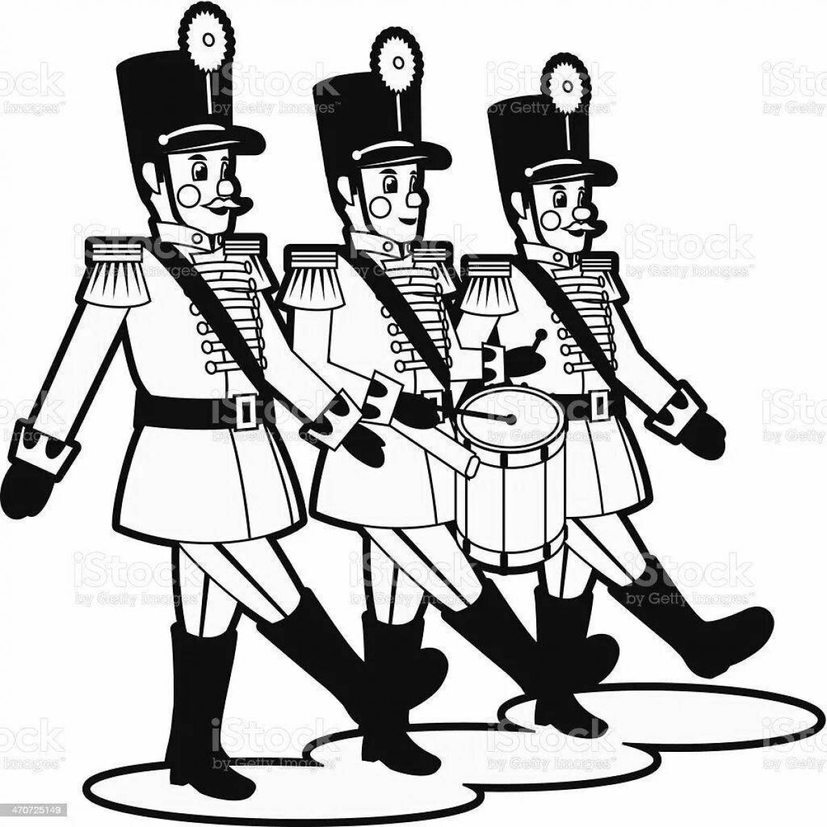 Fancy coloring tin soldiers