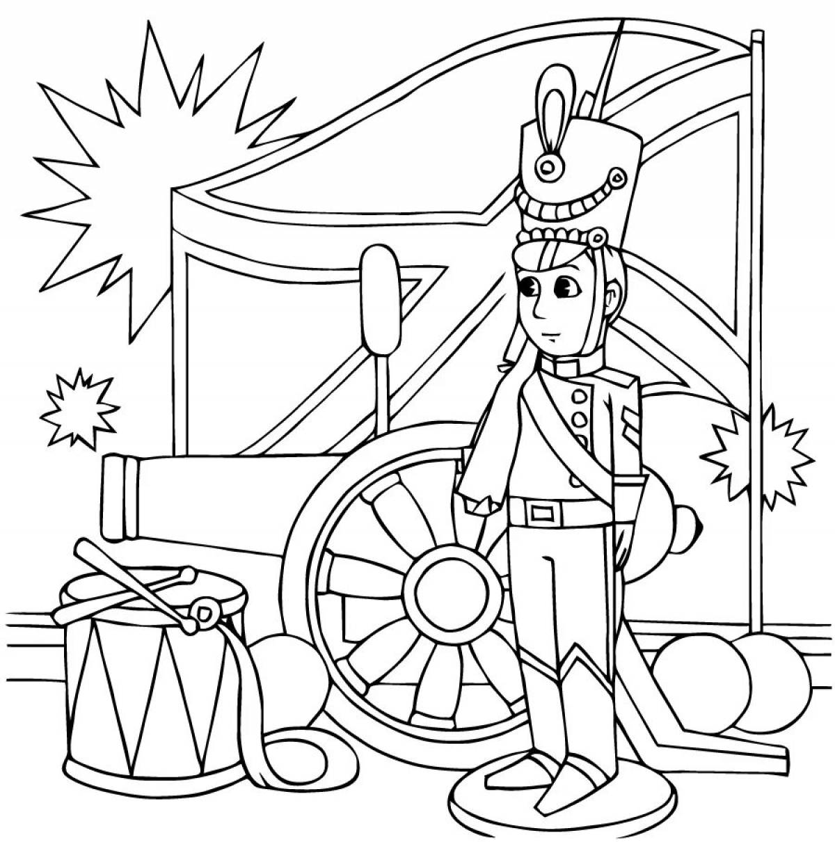 Spicy tin soldiers coloring pages