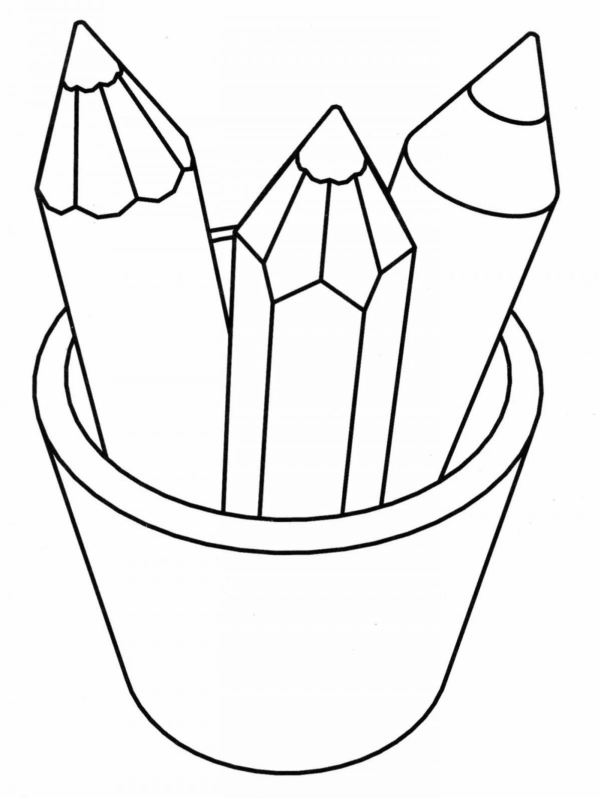 Photo Coloring funny pencil en