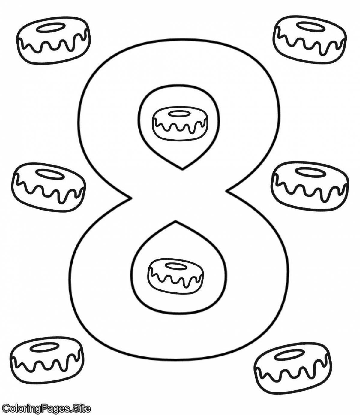 Bold coloring page number 8