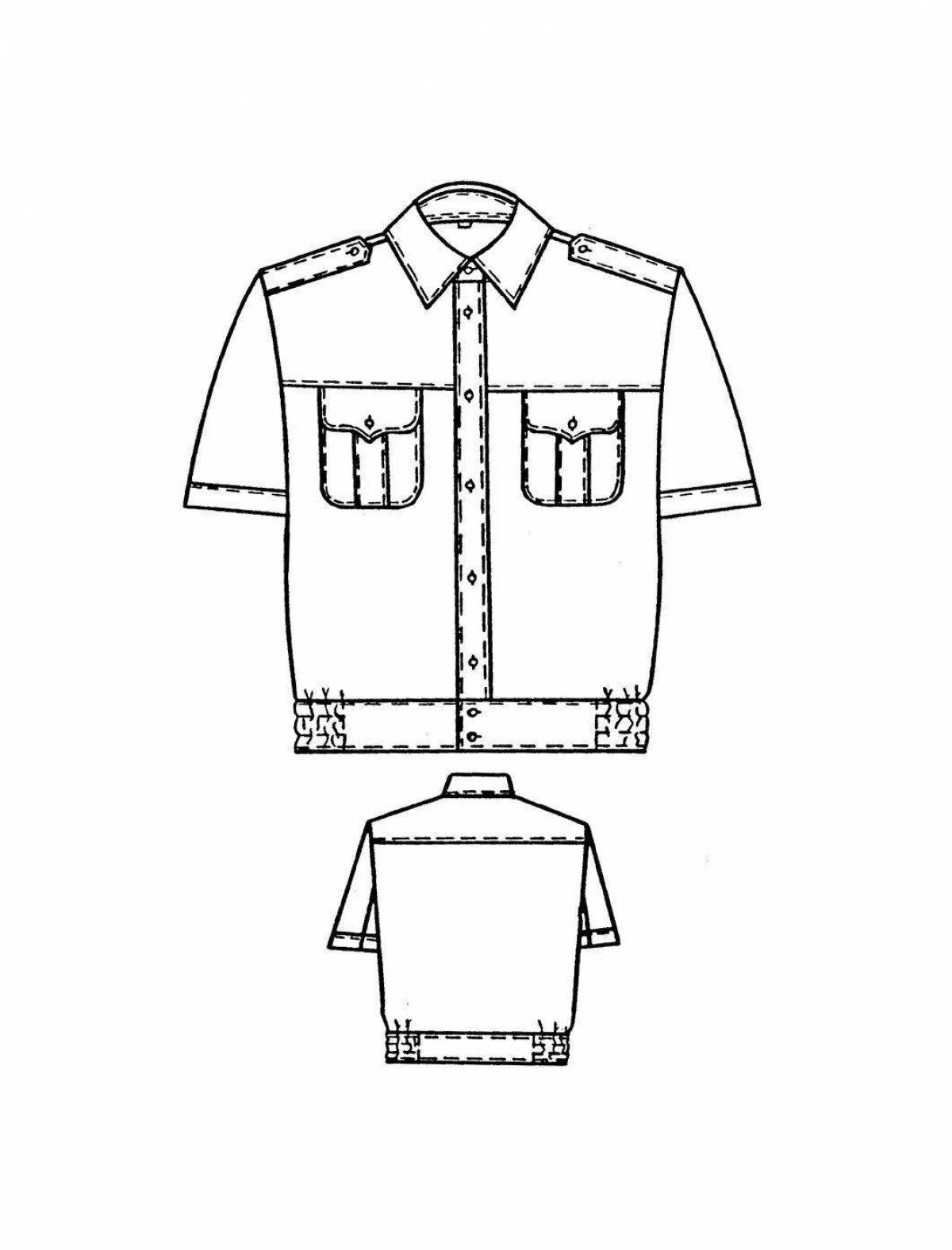 Colouring funny military clothes