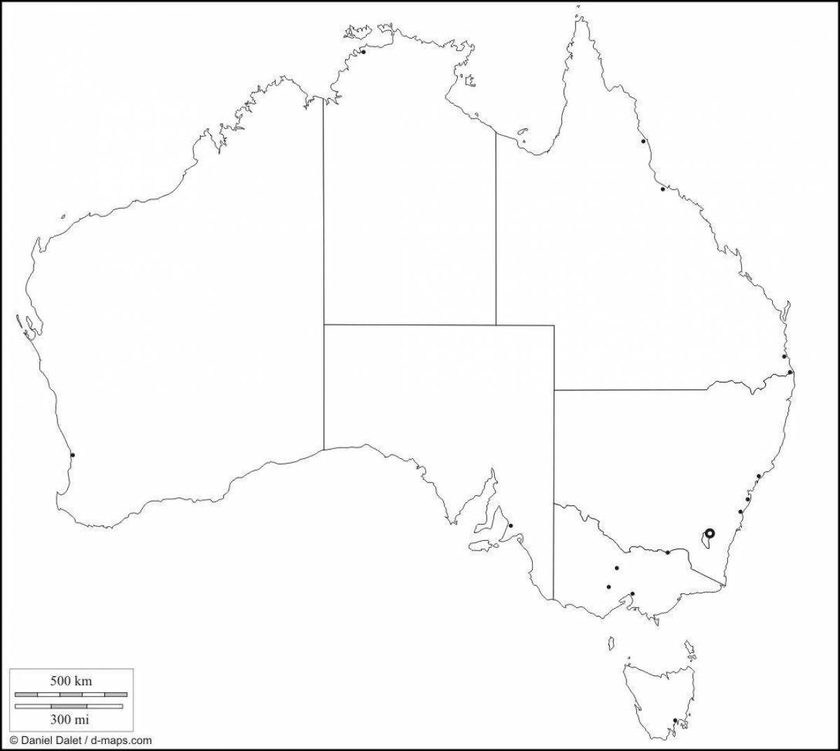 Photo Exciting australia map coloring page