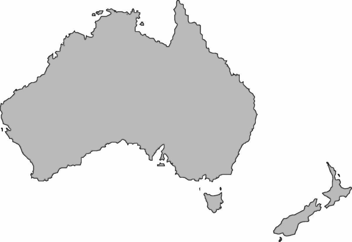 Раскраска изысканная карта австралии