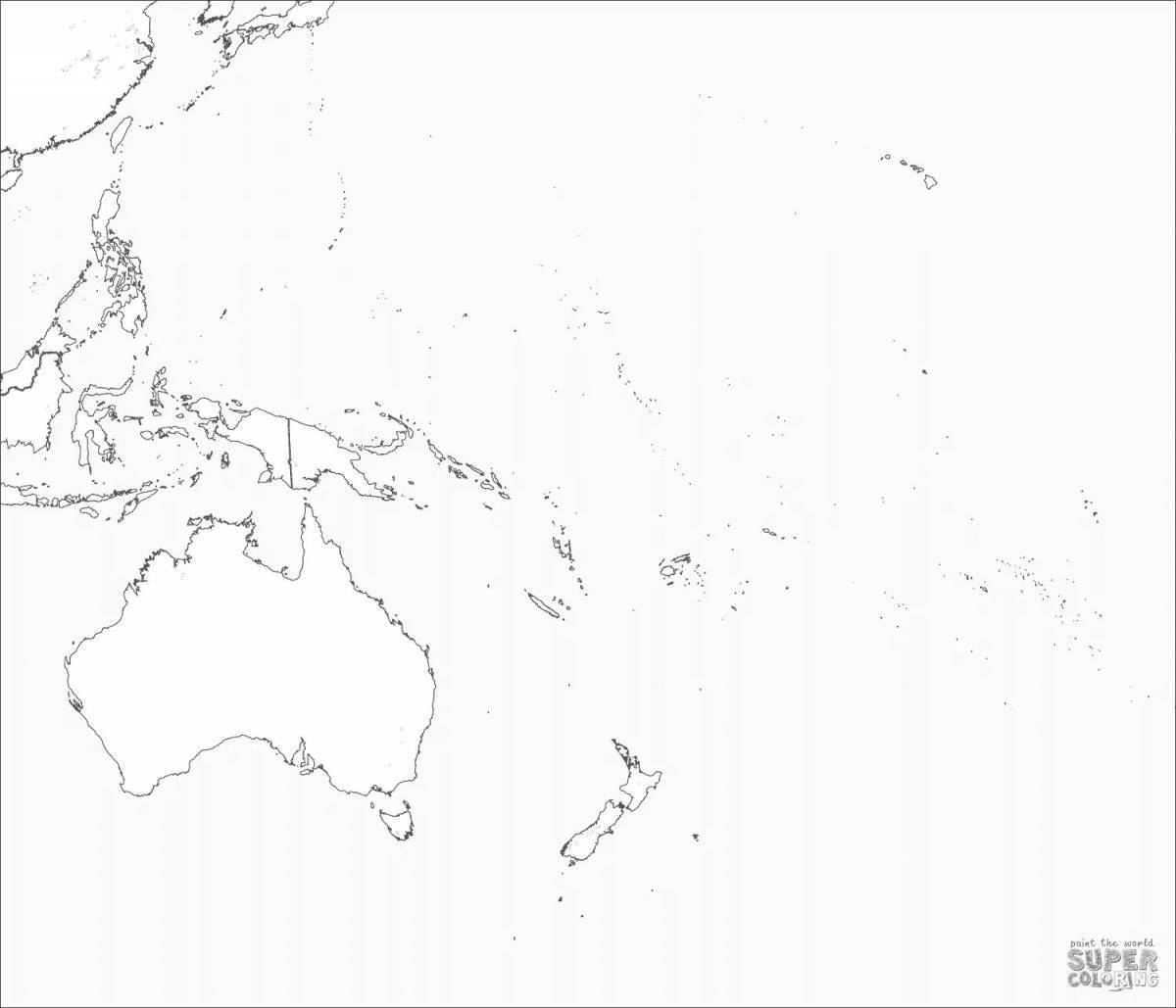 Идеальная карта австралии для раскраски