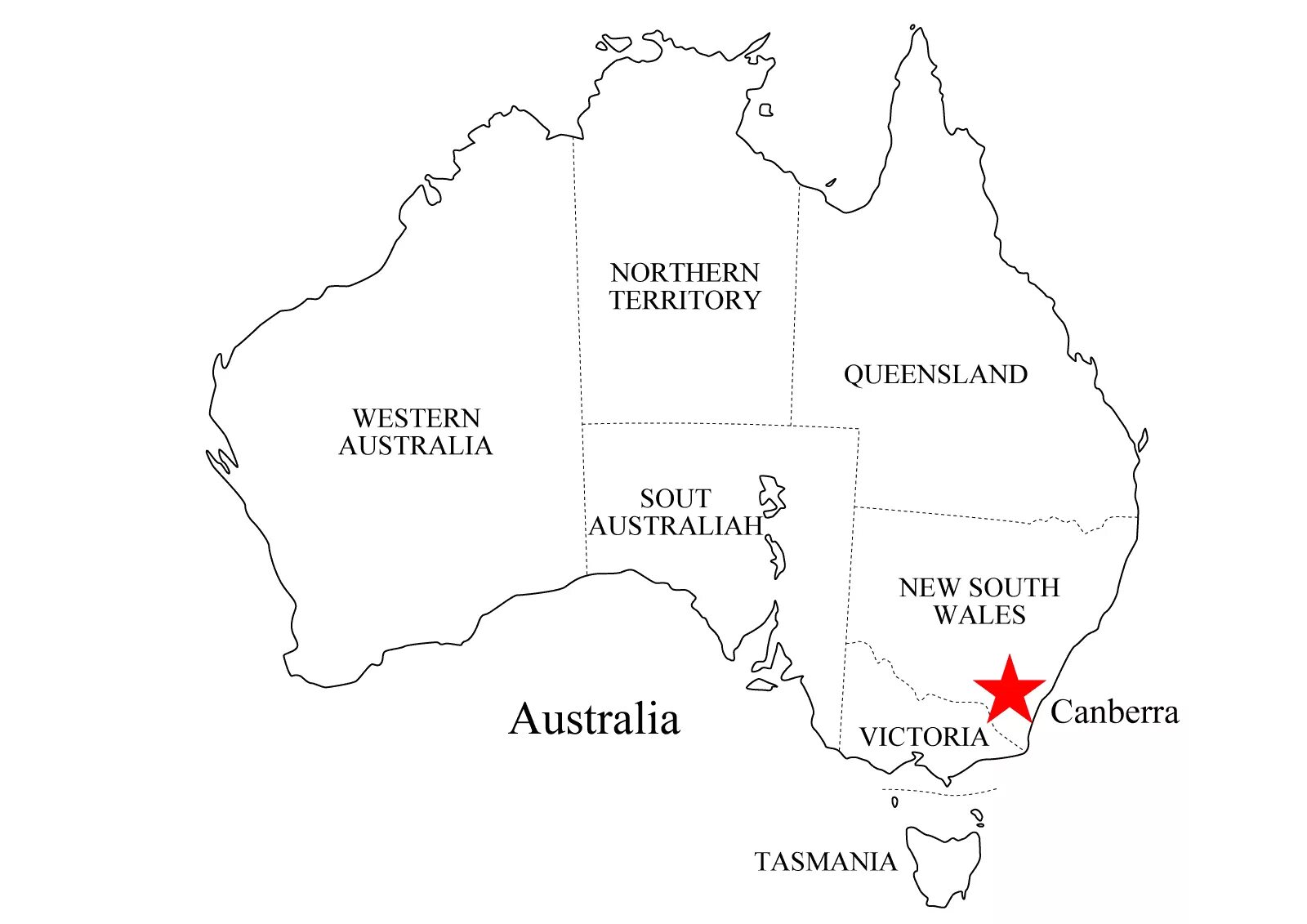 австралия на карте