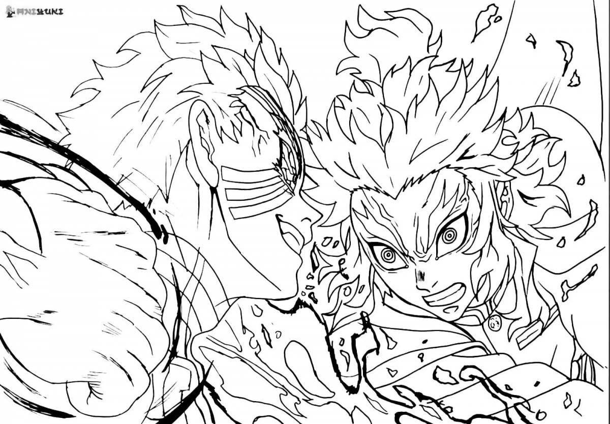 Colorful doma blade coloring page