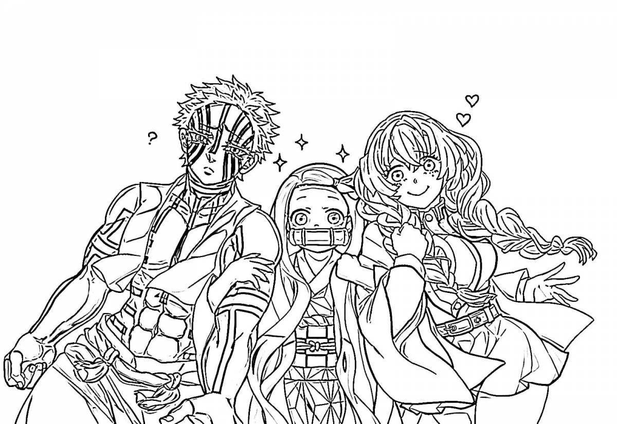 Funny doma blade coloring page