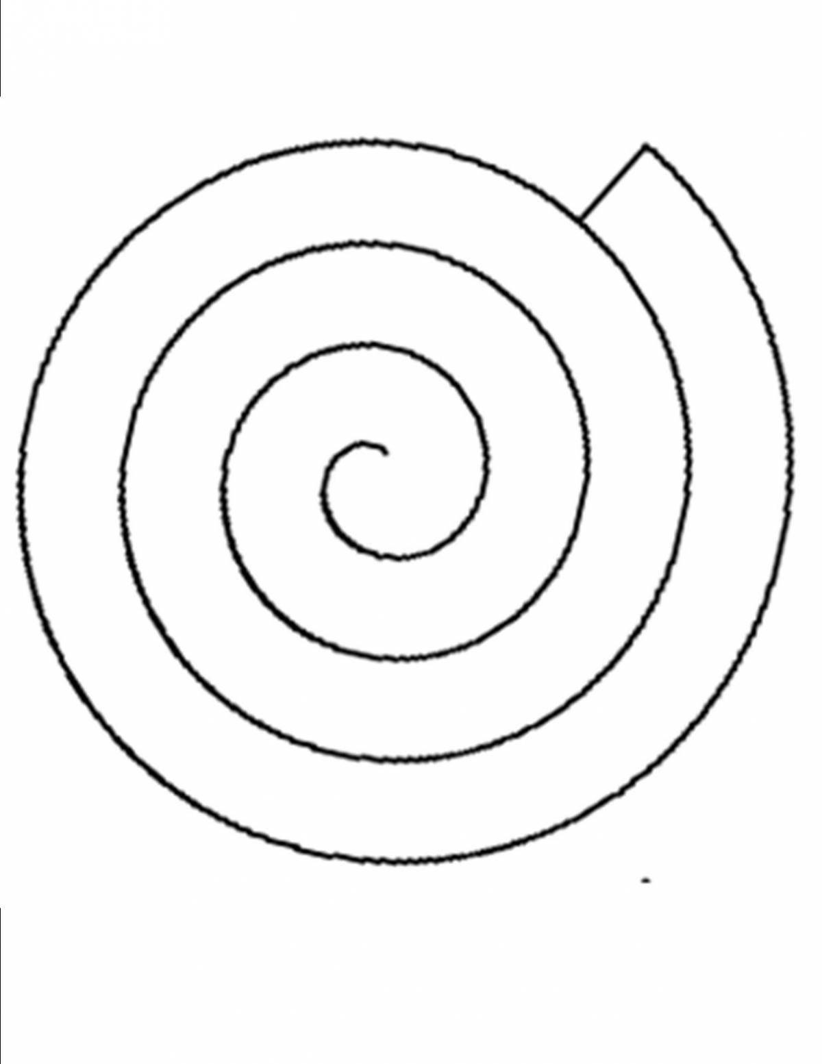 Genshin glowing spiral coloring page
