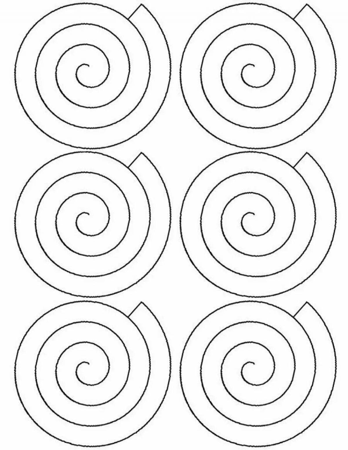 Glorious genshin spiral coloring page