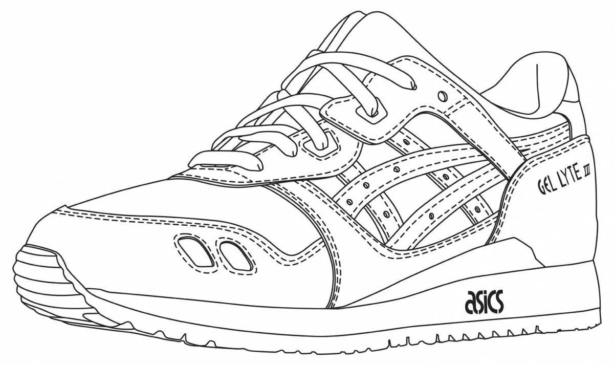 Sneakers coloring game with color splatter